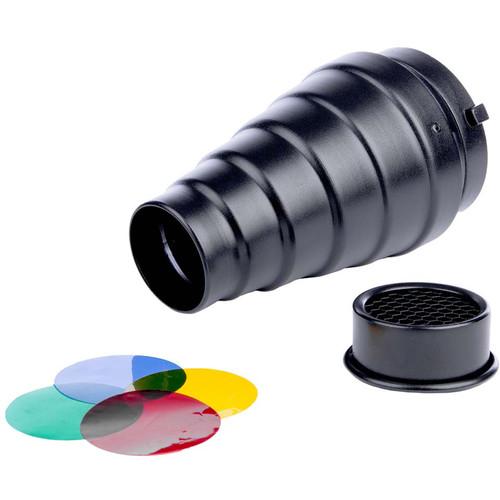 Studio Essentials Snoot with Grid Cap and Colored Gels