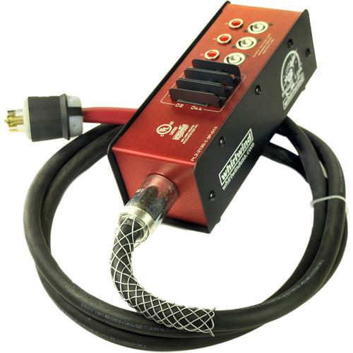 Whirlwind Power Link PL2 Stringer with NEMA L21-30 Inlet & Three 20A Neutrik PowerCon Outlets & 10