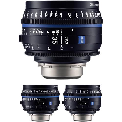 ZEISS CP.3 35, 50, 85mm Three Lens Kit