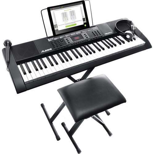 Alesis MELODY 61 Portable 61-Key Keyboard with Built-In Speakers and Accessories