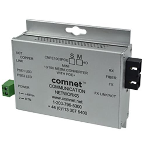 COMNET Multimode 10 100 Mbps Ethernet 1310 1550nm Mini AC DC Power Media Converter