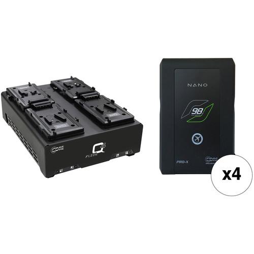 Core SWX Nano 4-Battery Kit with Fleet Q Charger