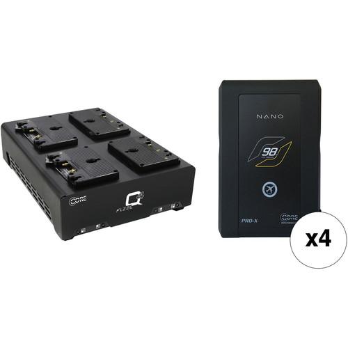 Core SWX Nano 4-Battery Kit with Fleet Q Charger