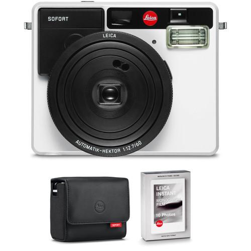 Leica Sofort Instant Film Camera with Case and Monochrom Film Kit