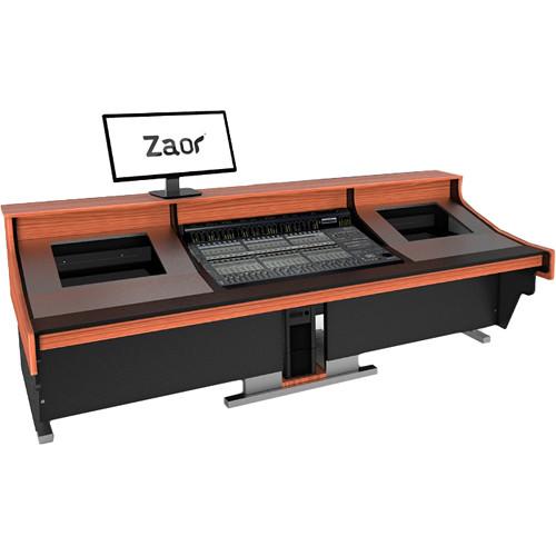 Zaor Felix Studio Desk with Dual 8 RU Rack Bays for Medium Large Mixers