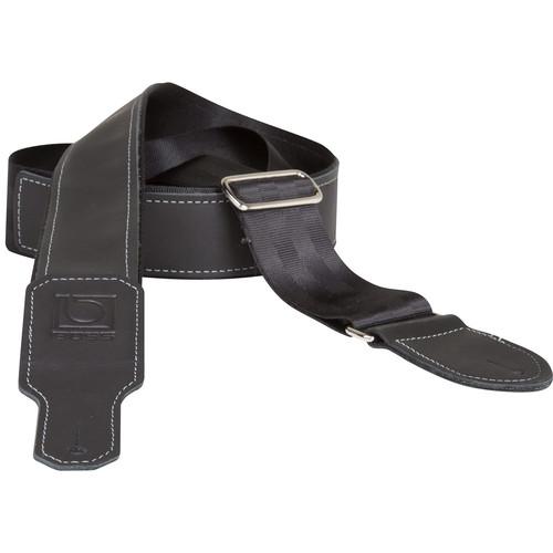 BOSS BSH-20-BLK Nylon Hybrid Instrument Strap with Leather End Tabs