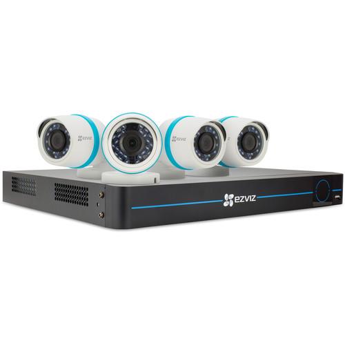ezviz BN-1844A2 8-Channel 4MP NVR with 2TB HDD and 4 4MP Outdoor Network Bullet Cameras Kit