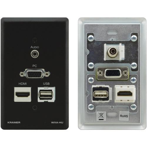 Kramer HDMI, USB, VGA, and 1 8" Audio Wall Plate