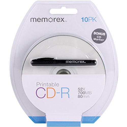 Memorex 700MB 80-minute 52x CD-R Disc with White Inkjet-Printable Surface