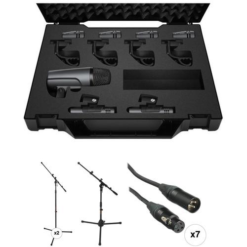 Sennheiser Drum Miking Kit with Stands & Cables