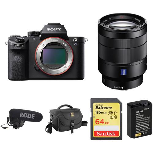 Sony Alpha a7S II Mirrorless Digital Camera with 24-70mm f 4 Lens and Rode VideoMic Kit