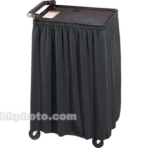 Draper Skirt for Mobile AV Carts Tables - 50 x 110"- Black Classic Twill