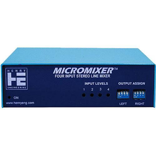 Henry Engineering MicroMixer - Four Input, Stereo Output Audio Mixer