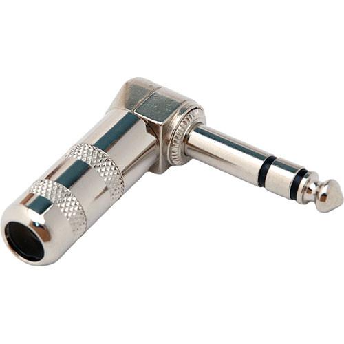 Hosa Technology PLG025SR 1 4" Stereo Right-Angle TRS Phone Plug- Nickel