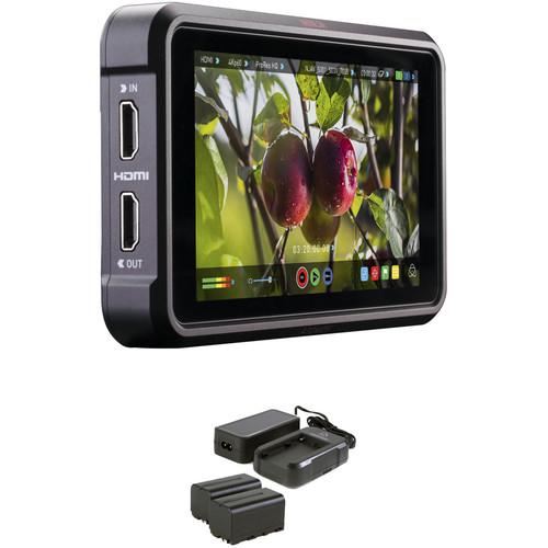 Atomos Ninja V 5" 4K HDMI Recording Monitor Kit with 2 L-Series Batteries, Charger, and Power Adapter