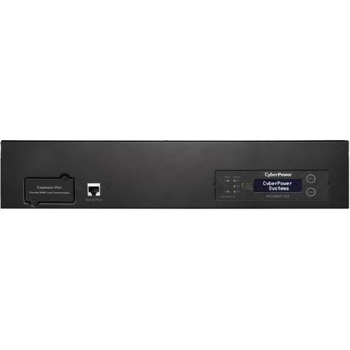 CyberPower Metered ATS PDU24A 100-120 2xNEMA L5-30P 17 Rear 16-NEMA 5-20R 1-L5-30R C 2U Rack Unit 10