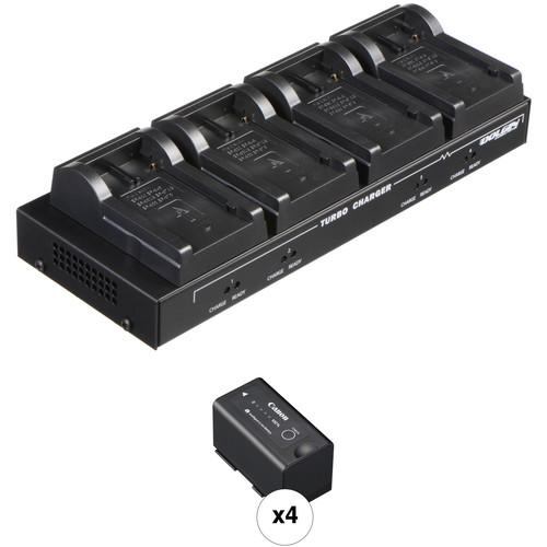 Dolgin Engineering TC40-CAN Four-Position Charger Kit with 4 x Canon BP-955 Batteries