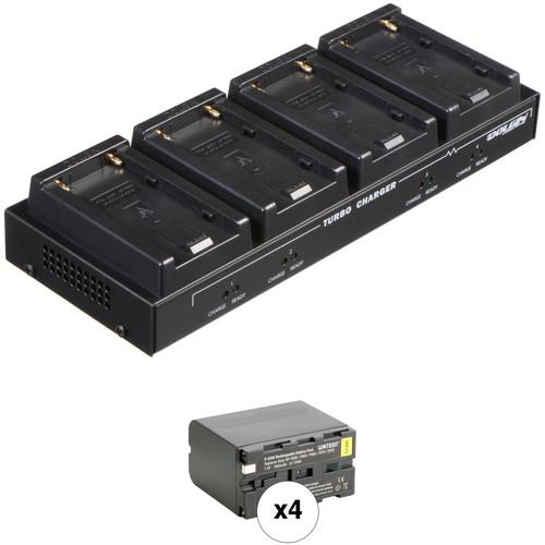 Dolgin Engineering TC40-SON Four-Position Charger Kit with 4 x Watson NP-F975 Batteries