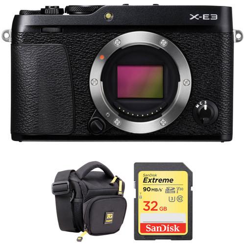 FUJIFILM X-E3 Mirrorless Digital Camera with Accessories Kit