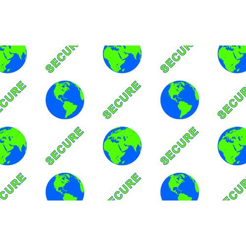 IDP 1-Mil Alternating Full Hologram Patch "Secure Globe" Front, Full Clear Patch Back Laminate Film