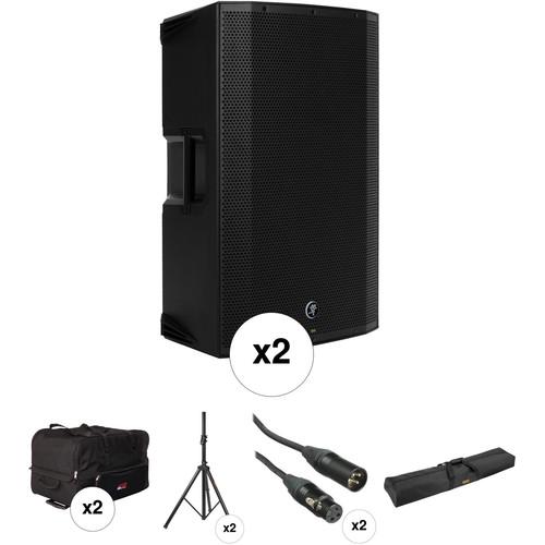 Mackie Dual Thump15A Speaker Kit with Bags, Stands, and Cables