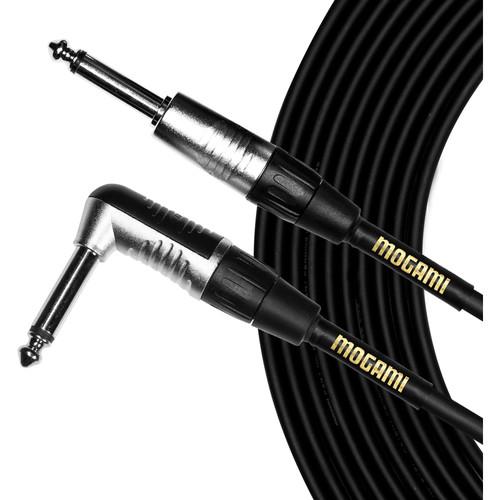 Mogami CorePlus 1 4" TS Male to 1 4" TS Right-Angle Male Instrument Cable