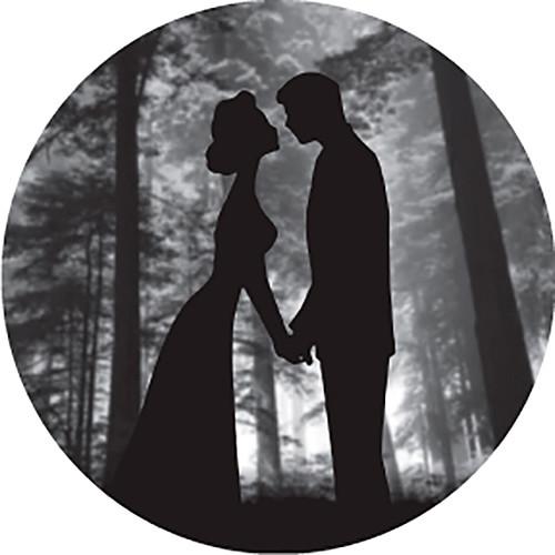 Rosco Kiss Silhouette Under Tree Grayscale B W Wedding Glass Gobo