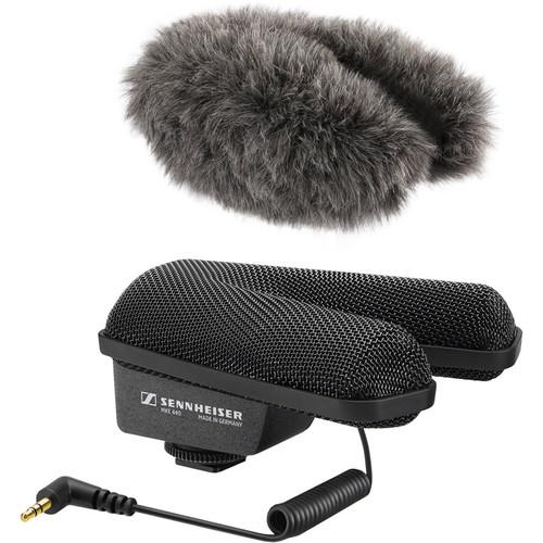 Sennheiser MKE 440 Compact Stereo Shotgun Microphone and Windbuster Kit