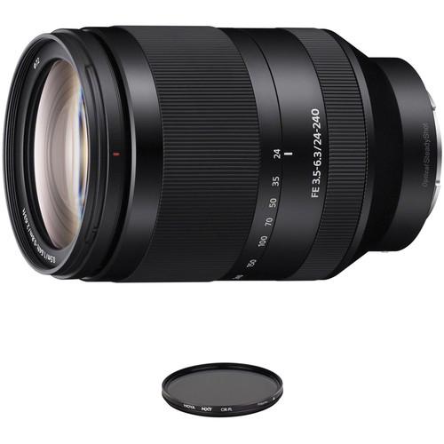 Sony FE 24-240mm f 3.5-6.3 OSS Lens with Circular Polarizer Filter Kit