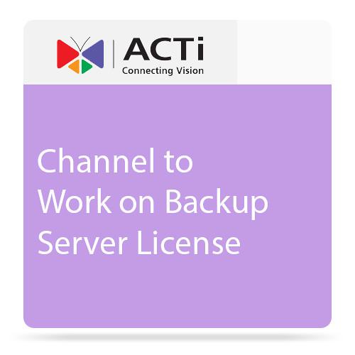 ACTi Channel to Work on Backup Server License