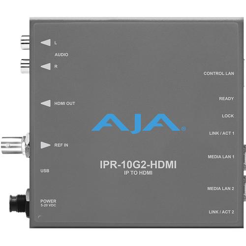 AJA Single Channel SMPTE Video And Audio IP Decoder To HDMI 1.4B With Hitless Switching