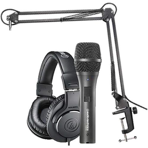 Audio-Technica AT2005USB Microphone Pack with ATH-M20x, Boom & Mini-USB Cable