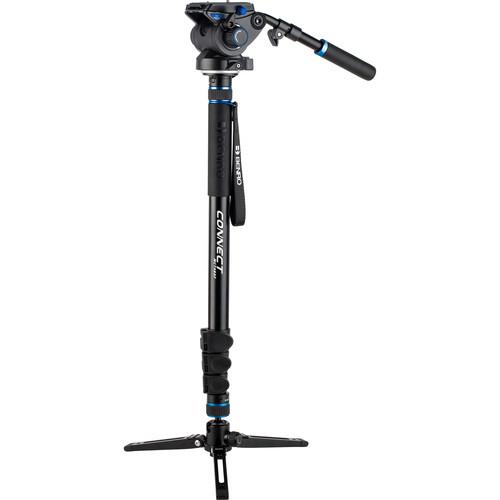 Benro #4 MCT48AF Monopod with Flip Locks, 3-Leg Base, and S6 Video Head