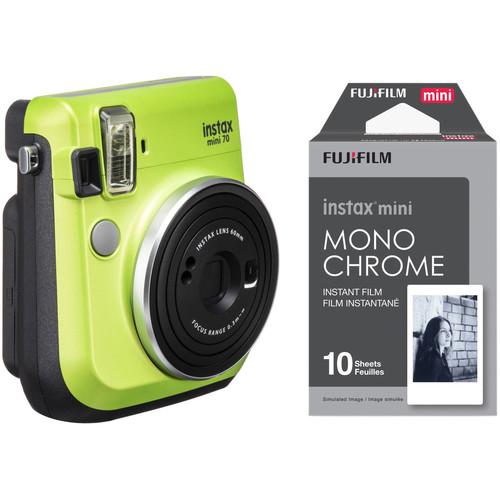 FUJIFILM INSTAX Mini 70 Instant Film Camera with Monochrome Film Kit