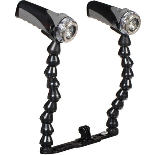 Light & Motion GoBe Action Camera Kit with Dive Lights, Flex Arms, and Tray