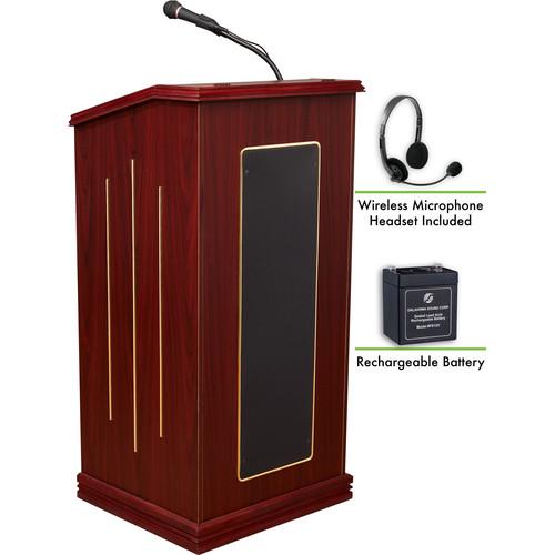 Oklahoma Sound Prestige Sound Lectern with Rechargeable Battery & Wireless Headset Mic