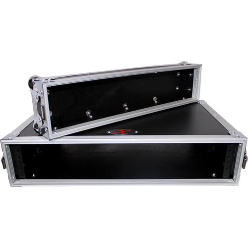 ProX X-2UE Deluxe Effects Rack with Handles, 14" Deep