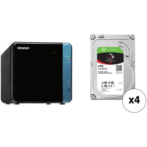 QNAP TS-453Be 16TB 4-Bay NAS Enclosure Kit with Seagate NAS Drives