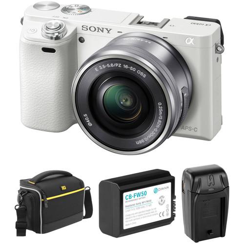 Sony Alpha a6000 Mirrorless Digital Camera with 16-50mm Lens and Accessory Kit