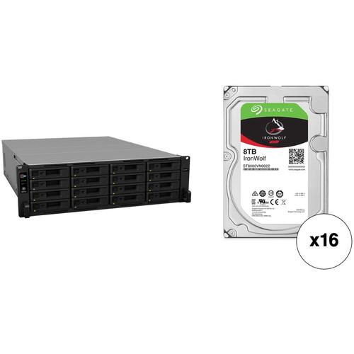 Synology RackStation RS2818RP 128TB 16-Bay NAS Enclosure Kit with Seagate NAS Drives