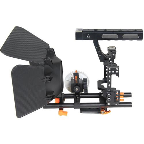 YELANGU C500 Camera Cage with Matte Box and Follow Focus