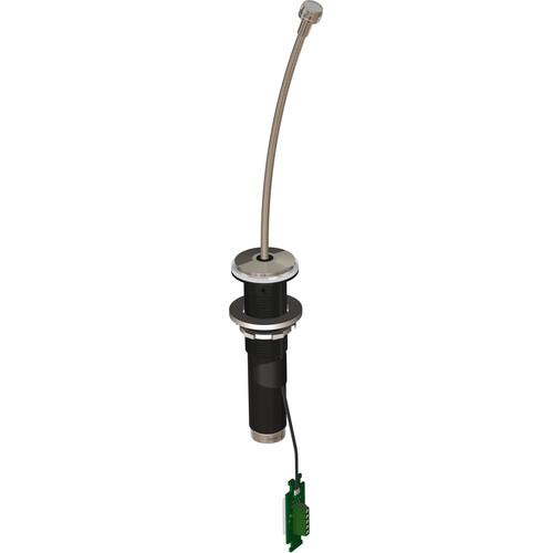 Earthworks IML Series: Lumicomm Touch Ring Cardioid Installation Microphone with 6" Gooseneck, Stainless Steel