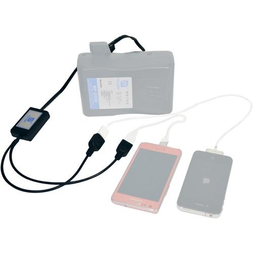 Fxlion Male D-Tap to Dual USB Battery Output Adapter Cable