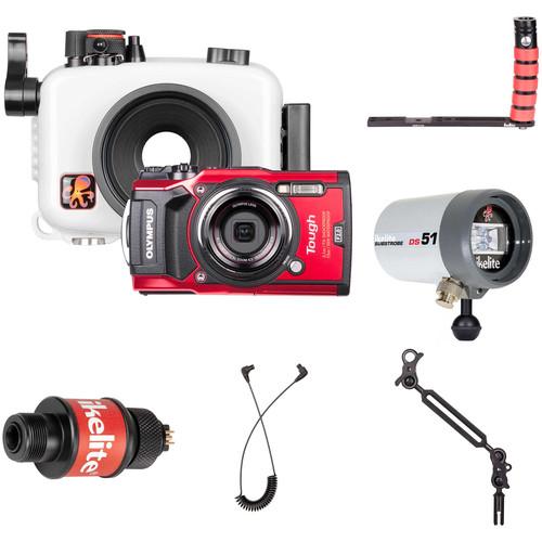 Ikelite Underwater Housing with Olympus Tough TG-5 Camera and Strobe Deluxe Kit