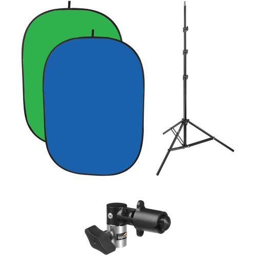 Impact Collapsible 5x7' Background, Stand, and Clamp Kit, Impact, Collapsible, 5x7', Background, Stand, Clamp, Kit