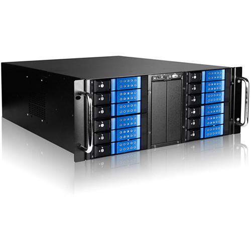 iStarUSA 4 RU 12-Bay Stylish Storage Server Trayless Hotswap 12x 3.5" Rackmountable Chassis Kit