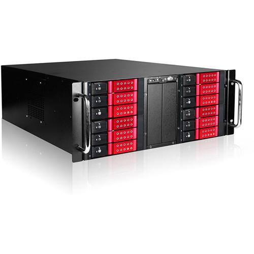 iStarUSA 4 RU 12-Bay Stylish Storage Server Trayless Hotswap 12x 3.5" Rackmountable Chassis Kit