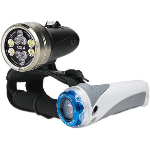 Light & Motion SOLA Dive 2500 S F and GoBe S 500 Spot LED Light Combo Kit