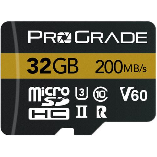 ProGrade Digital 32GB UHS-II microSDHC Memory Card with SD Adapter