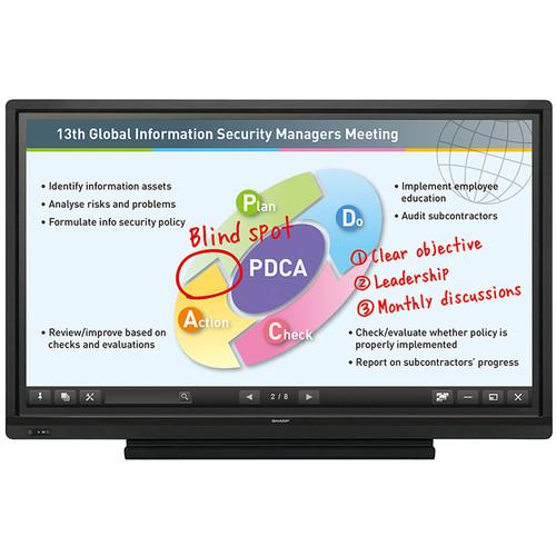 Sharp 60" AQUOS Board Interactive Display with Wireless Connectivity and 10-Point Multi-Touch